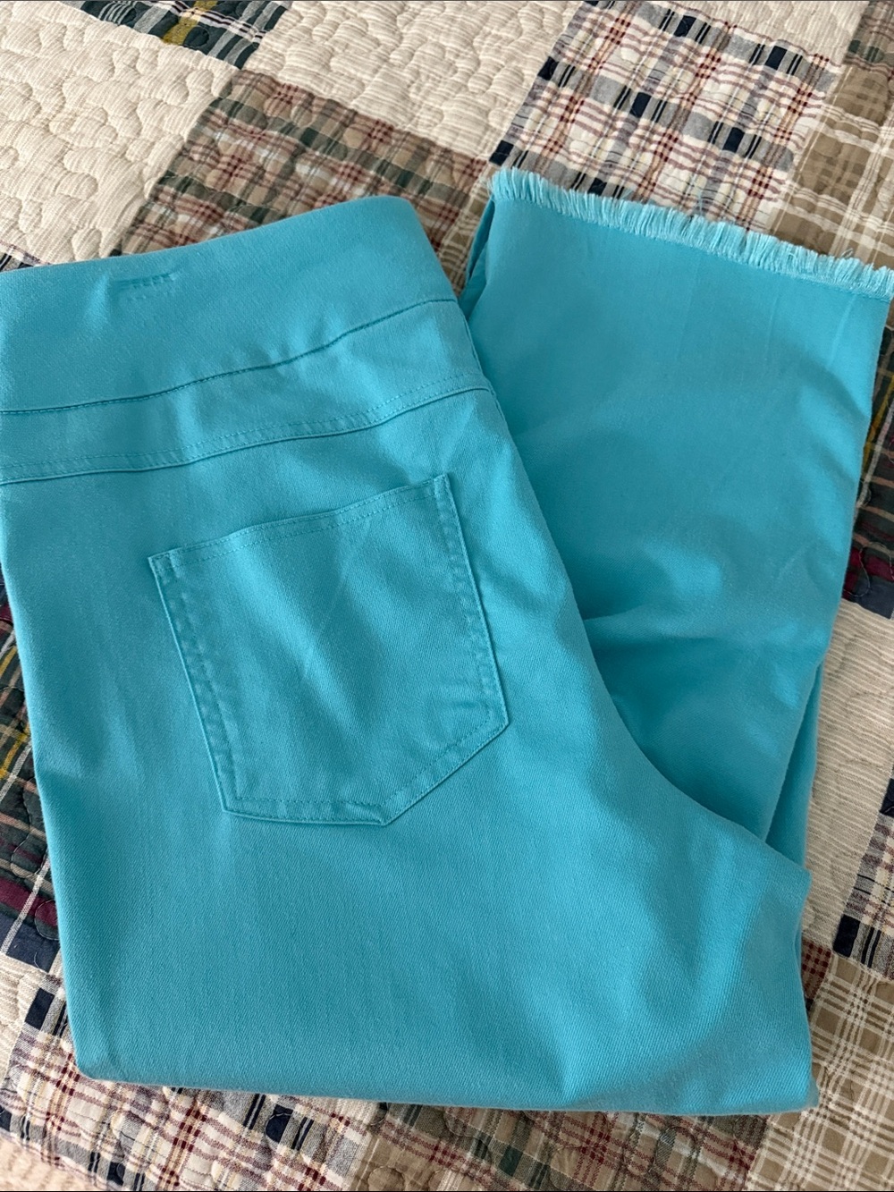 Ruby Rd. Teal Cropped Pull-On Pants